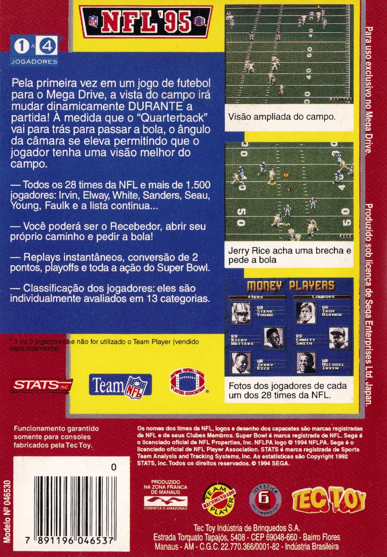 Capa do jogo NFL 95