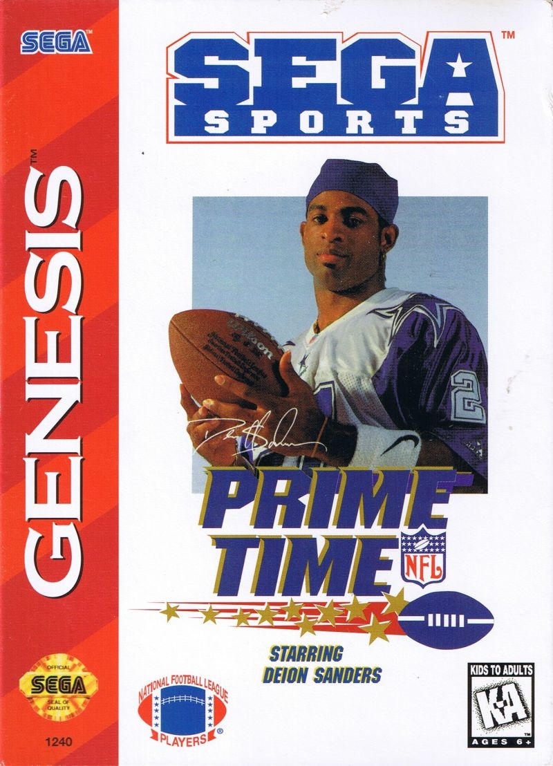 Capa do jogo Prime Time NFL Football Starring Deion Sanders