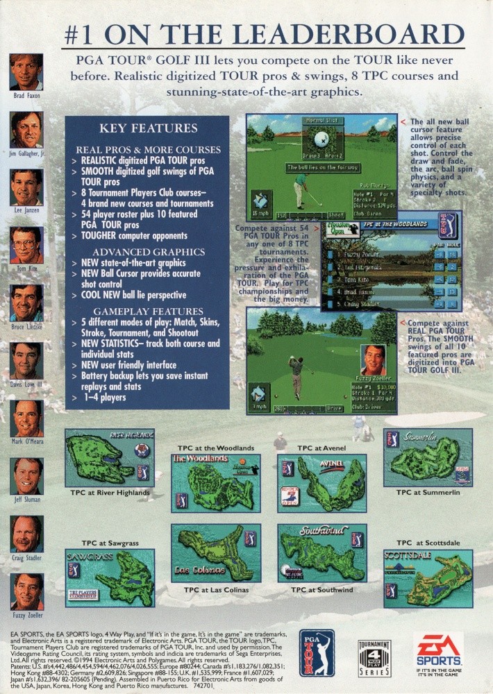 Capa do jogo PGA Tour Golf III