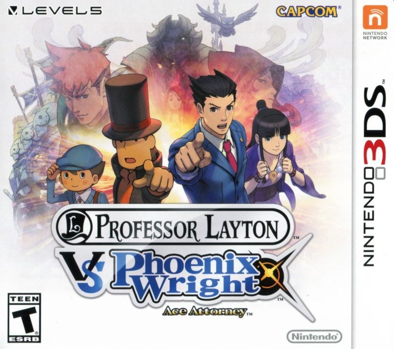 Capa do jogo Professor Layton VS Phoenix Wright: Ace Attorney