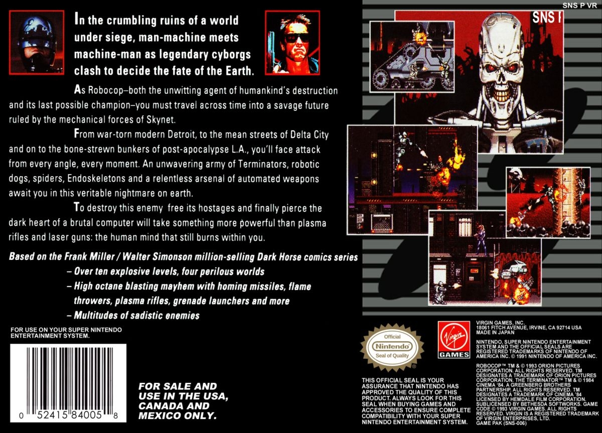 Capa do jogo RoboCop Versus the Terminator
