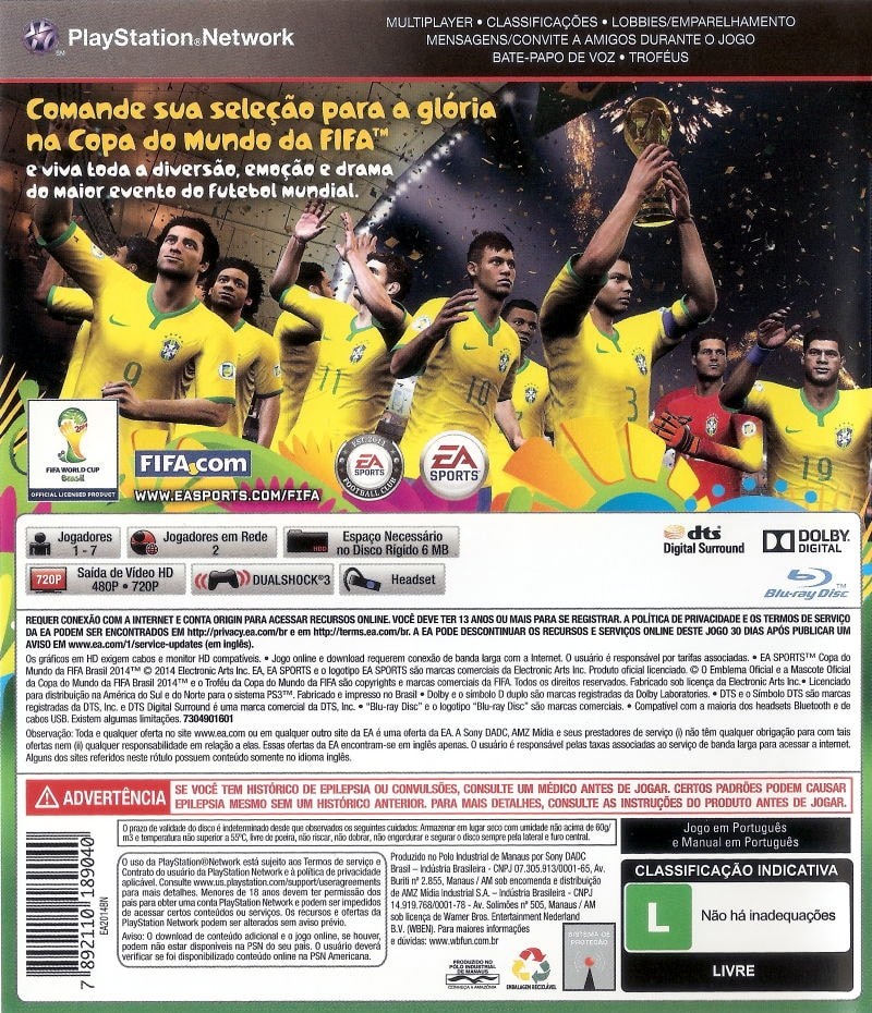 Capa do jogo Copa do Mundo da FIFA Brasil 2014