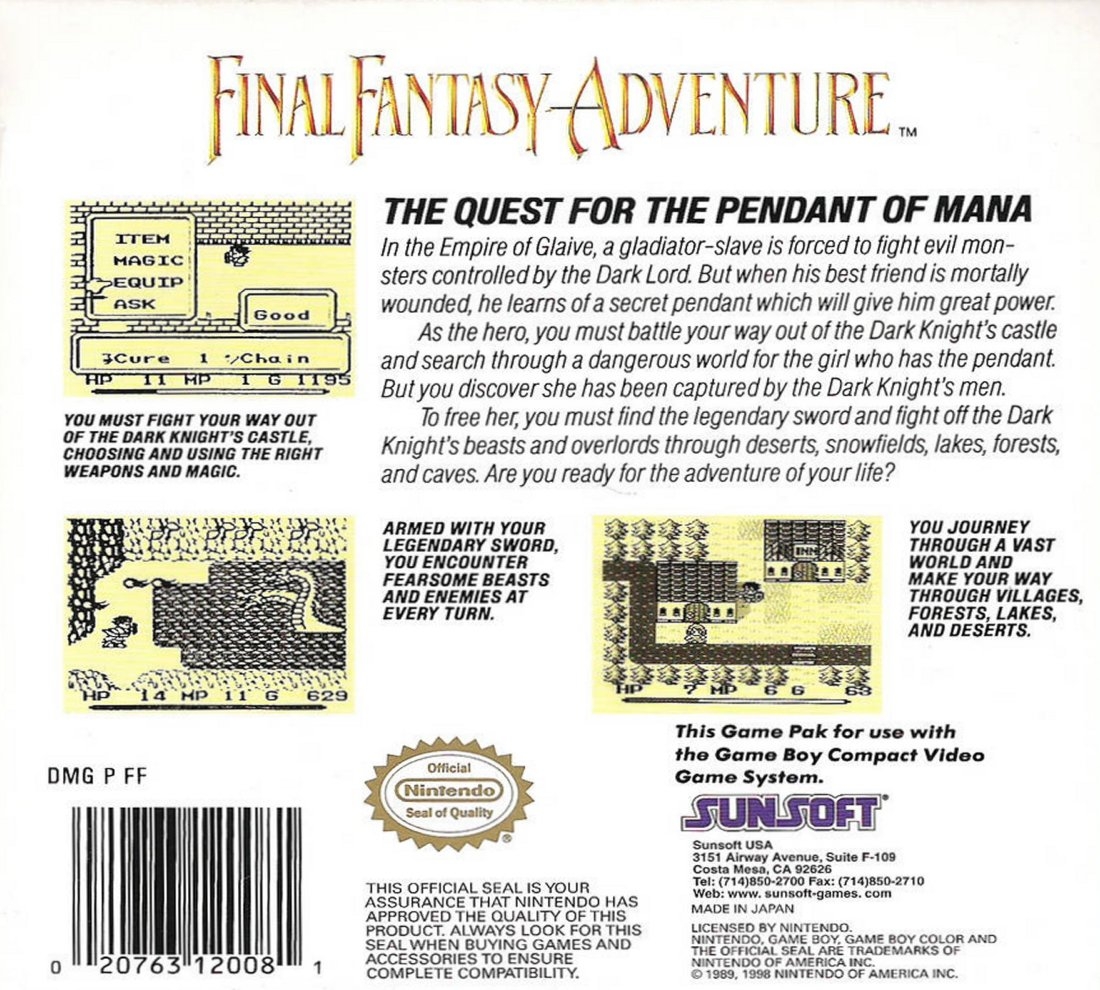 Capa do jogo Final Fantasy Adventure