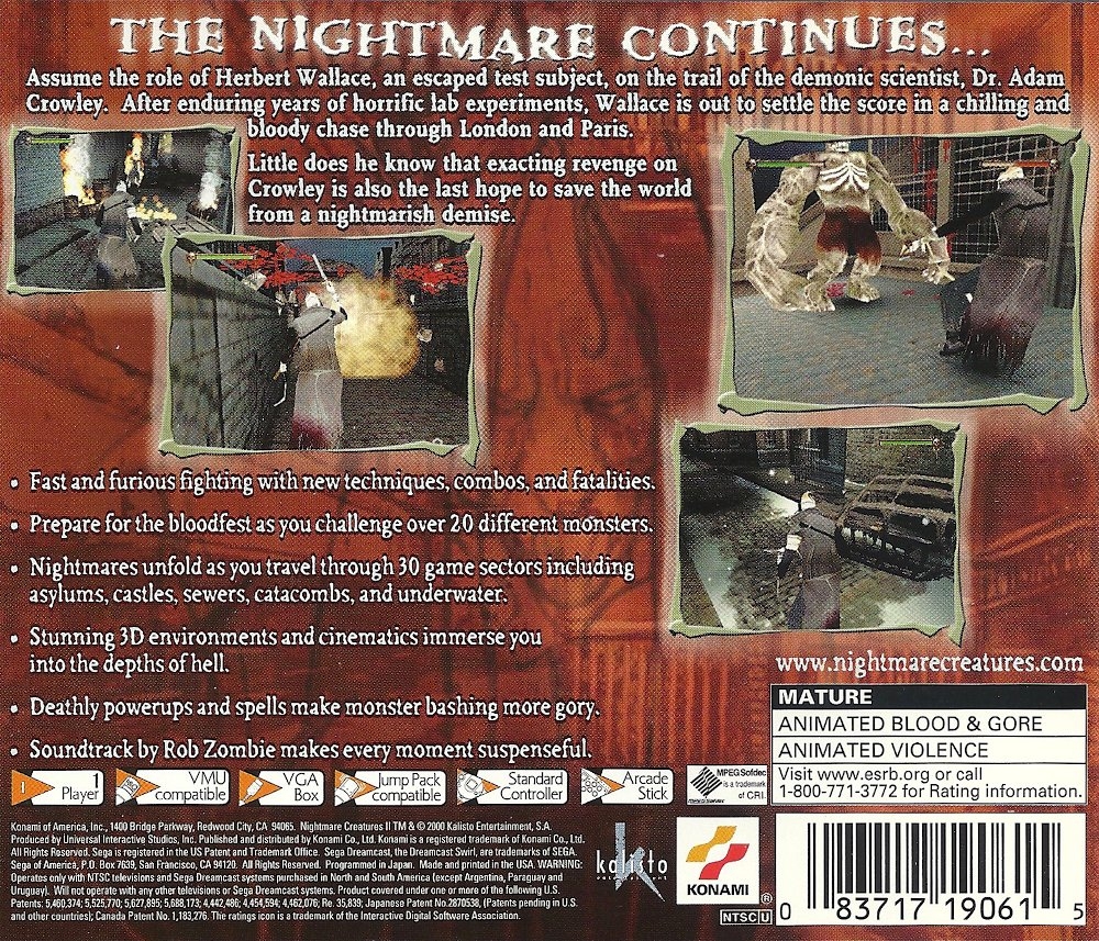 Capa do jogo Nightmare Creatures II