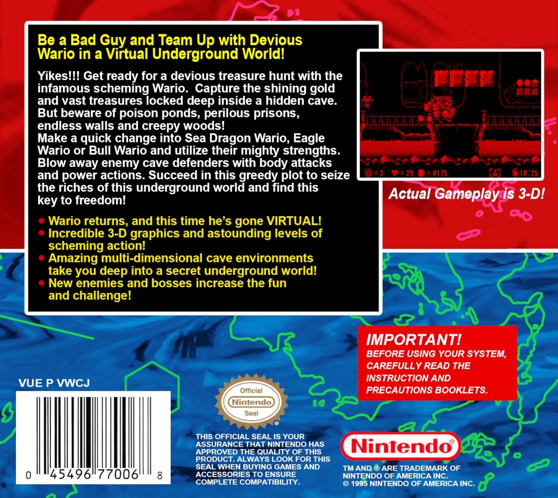 Capa do jogo Virtual Boy Wario Land