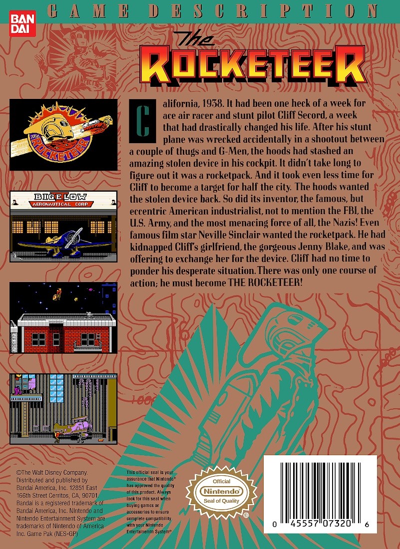 Capa do jogo The Rocketeer