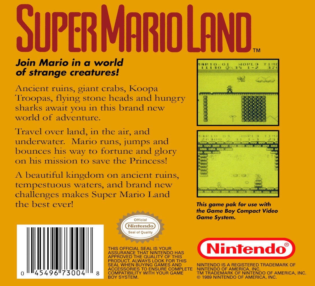 Capa do jogo Super Mario Land