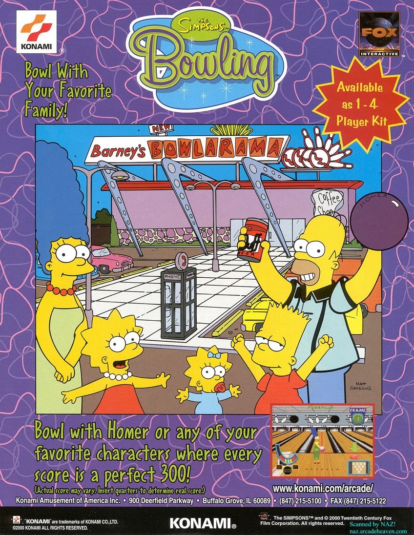 Capa do jogo The Simpsons Bowling