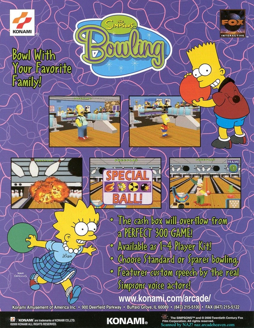 Capa do jogo The Simpsons Bowling