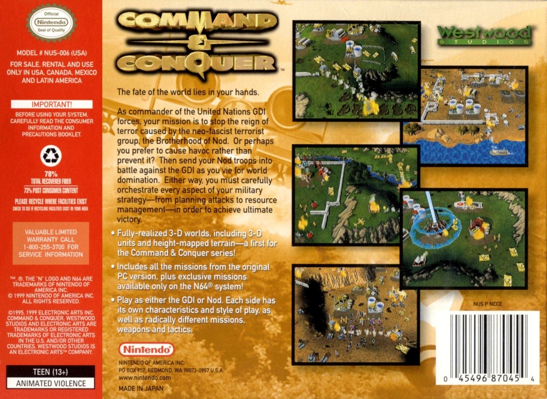 Capa do jogo Command & Conquer