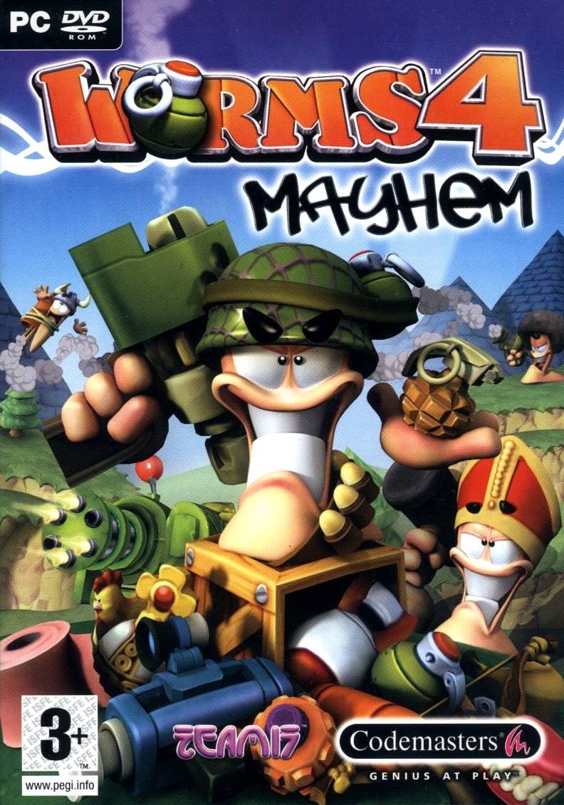 Capa do jogo Worms 4: Mayhem