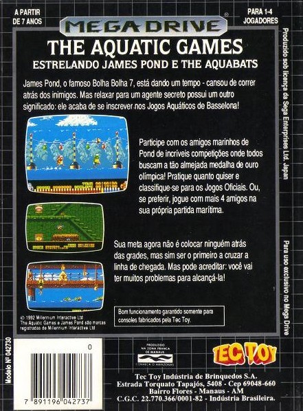 Capa do jogo The Aquatic Games Starring James Pond and The Aquabats
