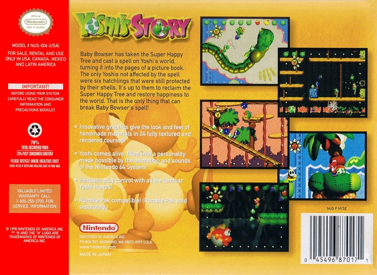 Capa do jogo Yoshis Story