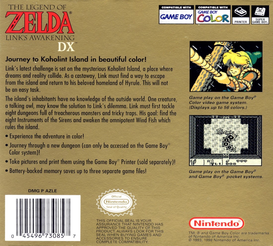 Capa do jogo The Legend of Zelda: Links Awakening DX