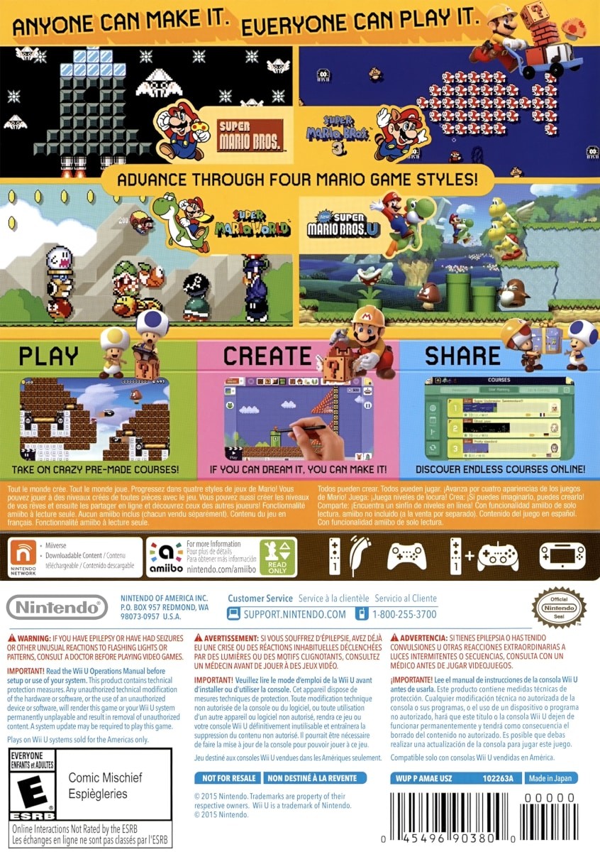 Capa do jogo Super Mario Maker
