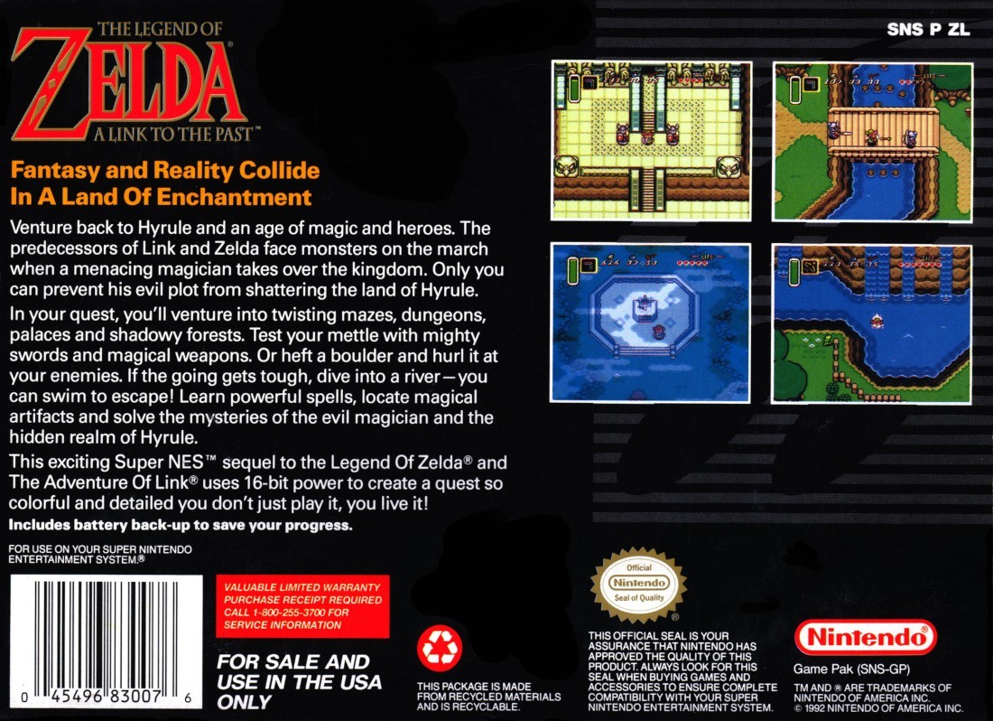 Capa do jogo The Legend of Zelda: A Link to the Past