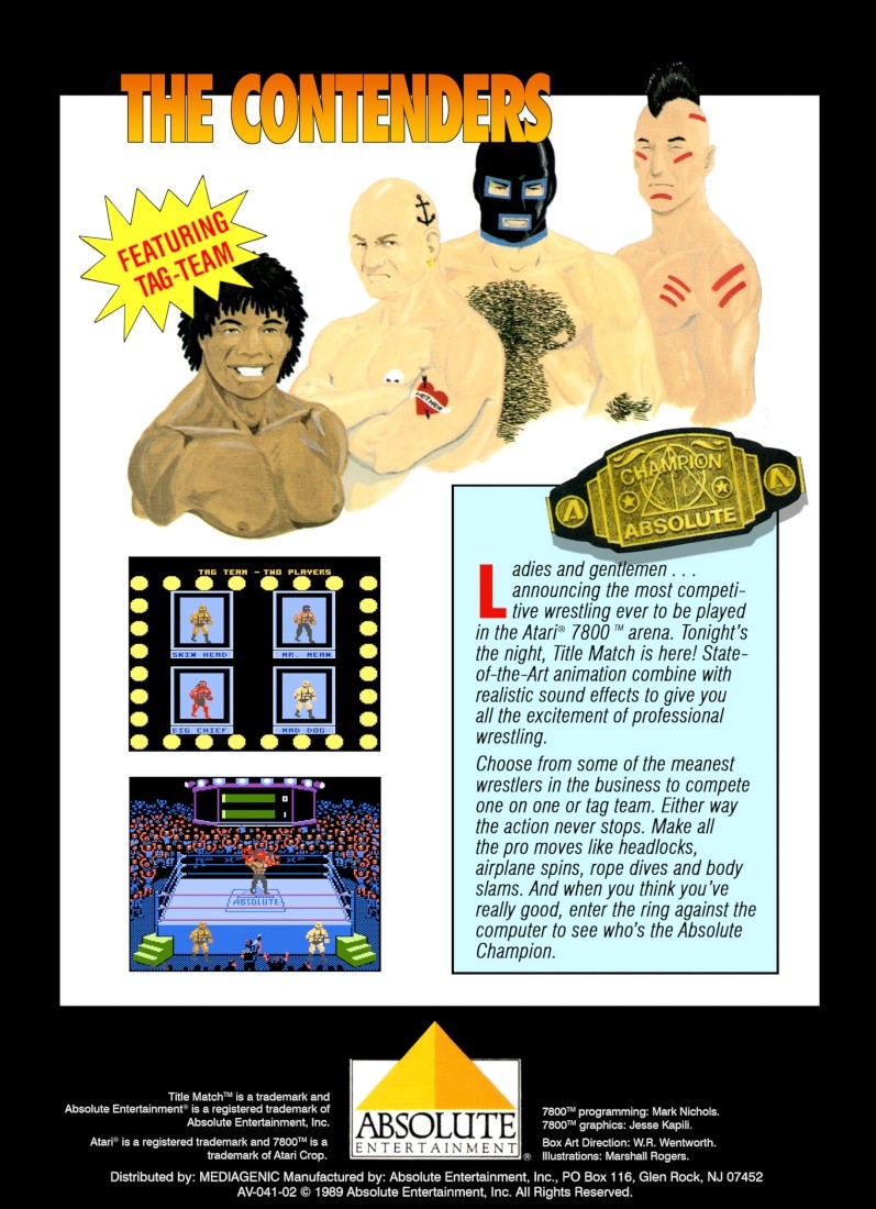 Capa do jogo Title Match Pro Wrestling