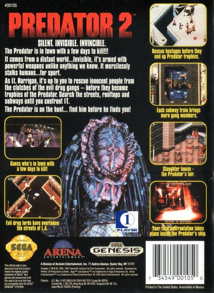 Capa do jogo Predator 2