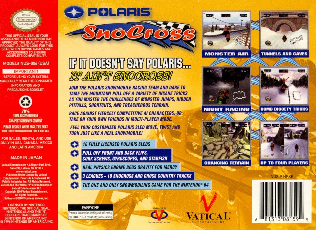 Capa do jogo Polaris SnoCross
