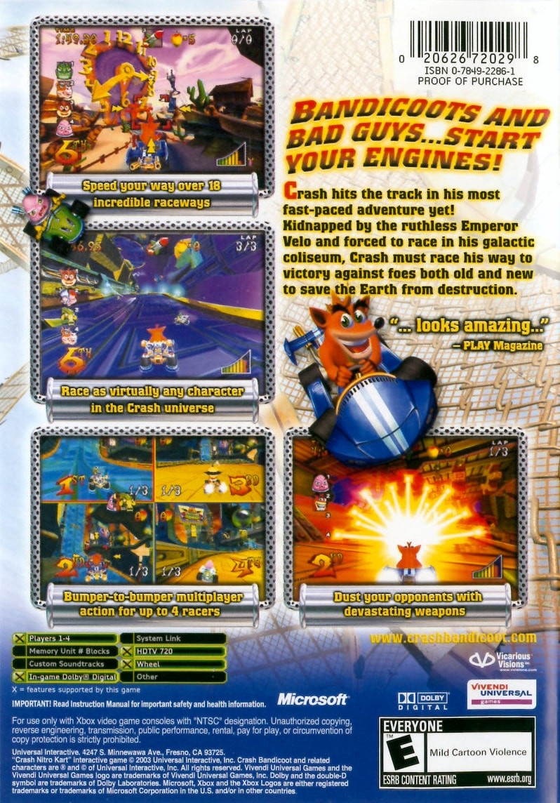 Capa do jogo Crash Nitro Kart