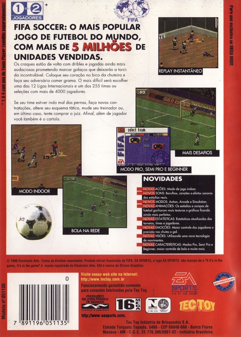 Capa do jogo FIFA 97: Gold Edition