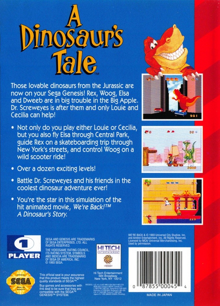 Capa do jogo A Dinosaurs Tale