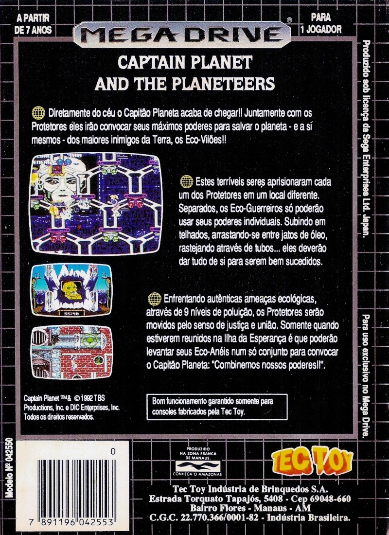 Capa do jogo Captain Planet and the Planeteers