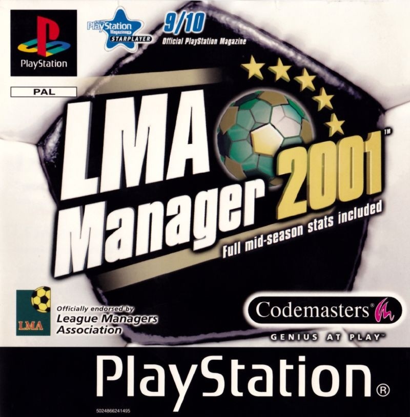 Capa do jogo LMA Manager 2001