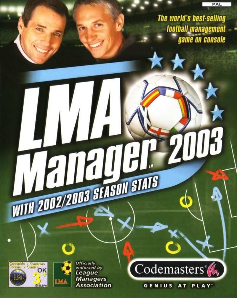 Capa do jogo LMA Manager 2003