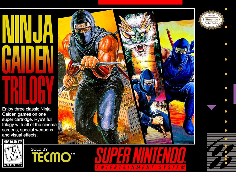 Capa do jogo Ninja Gaiden Trilogy