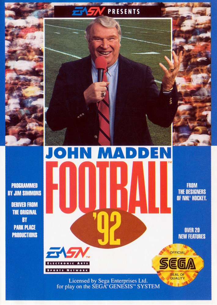 Capa do jogo John Madden Football 92