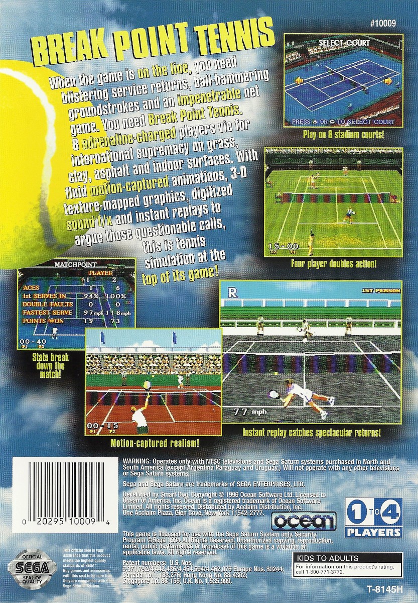 Capa do jogo Break Point Tennis