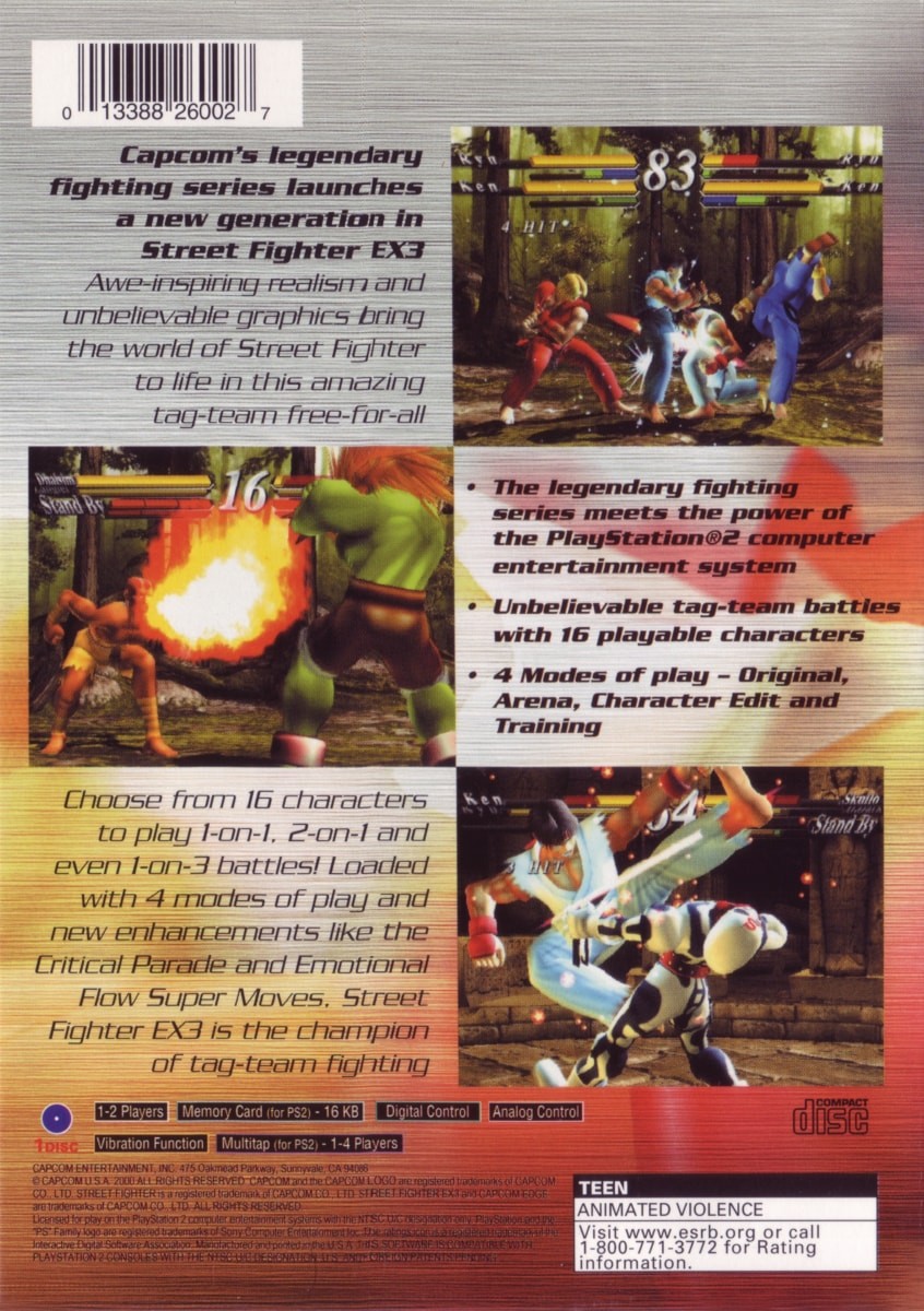 Capa do jogo Street Fighter EX3