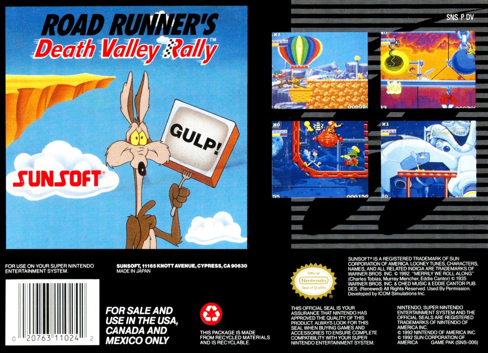 Capa do jogo Road Runners Death Valley Rally