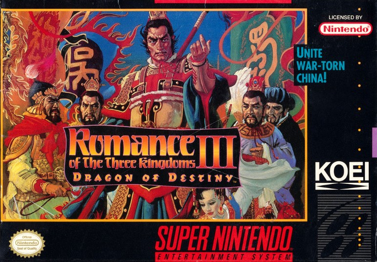 Capa do jogo Romance of the Three Kingdoms III: Dragon of Destiny