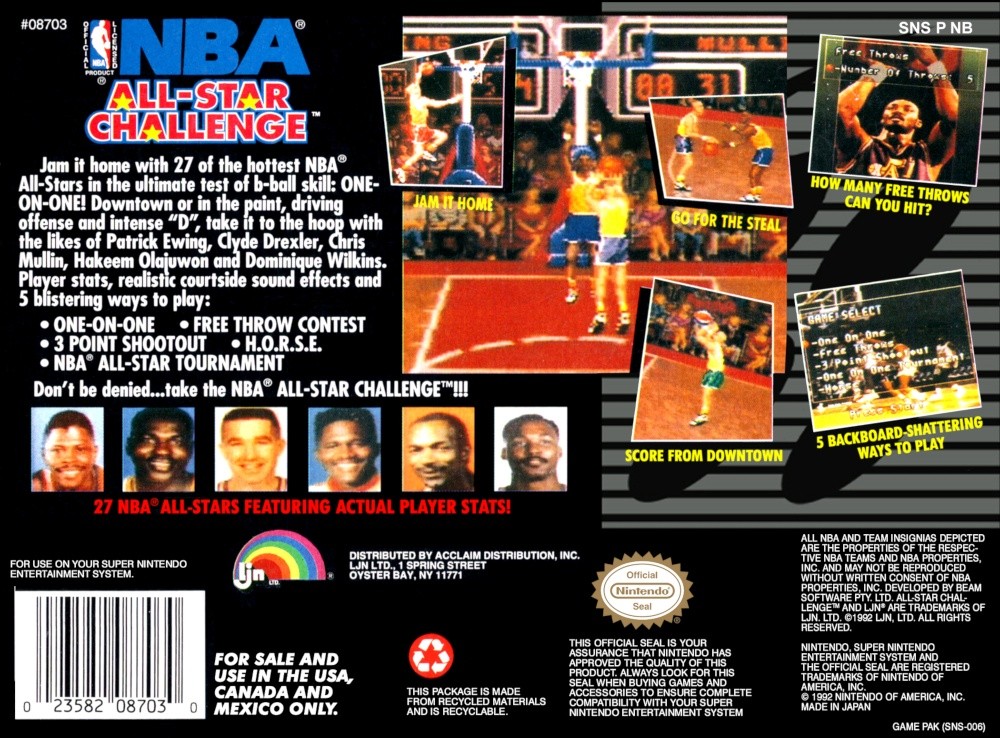 Capa do jogo NBA All-Star Challenge