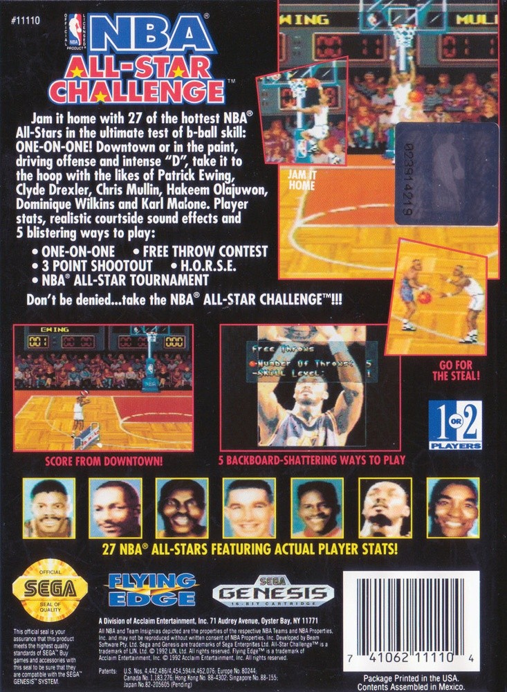 Capa do jogo NBA All-Star Challenge