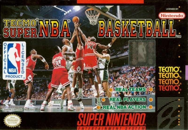 Capa do jogo Tecmo Super NBA Basketball