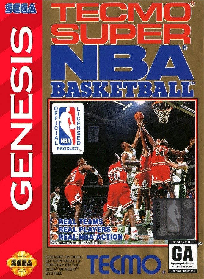 Capa do jogo Tecmo Super NBA Basketball