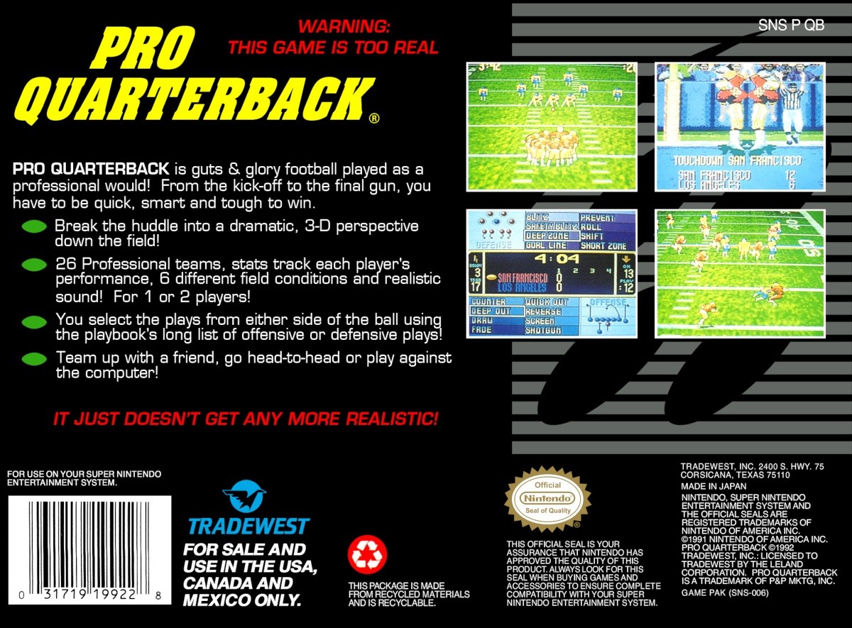 Capa do jogo Pro Quarterback