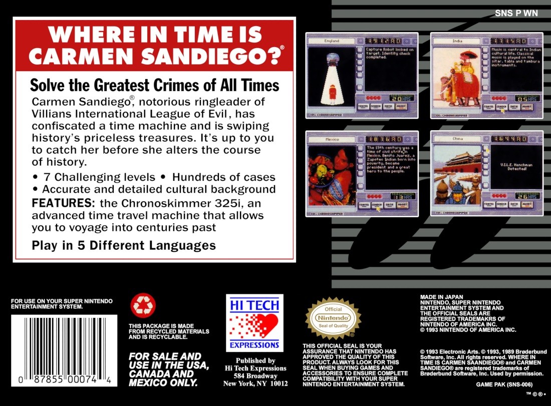 Capa do jogo Where in Time Is Carmen Sandiego?