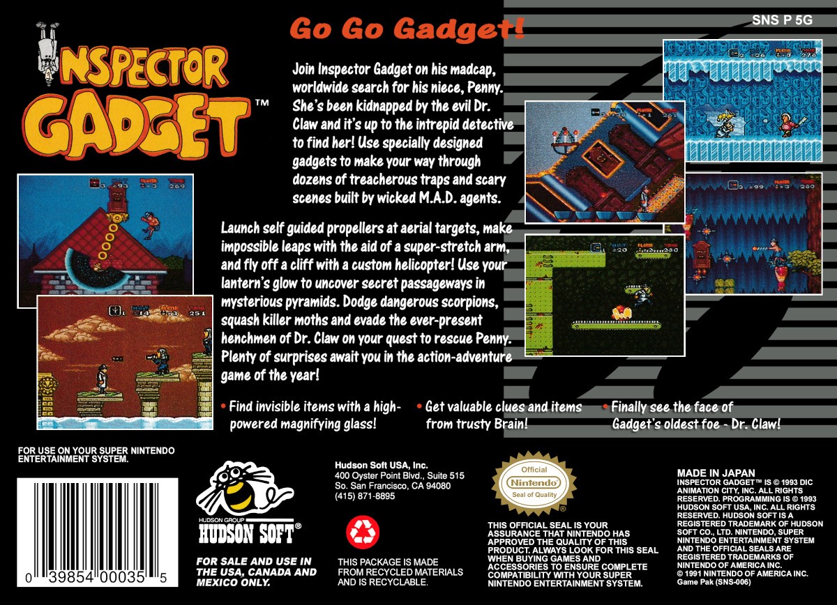 Capa do jogo Inspector Gadget