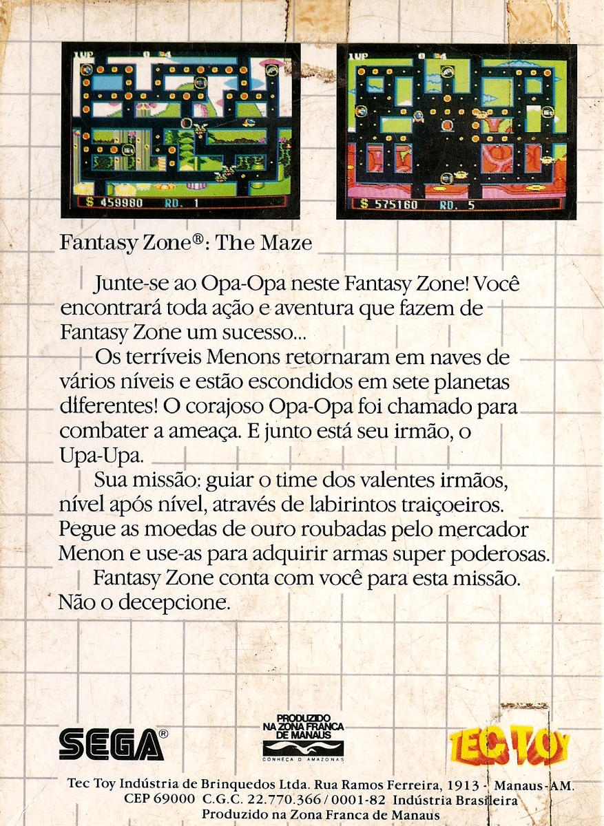 Capa do jogo Fantasy Zone: The Maze