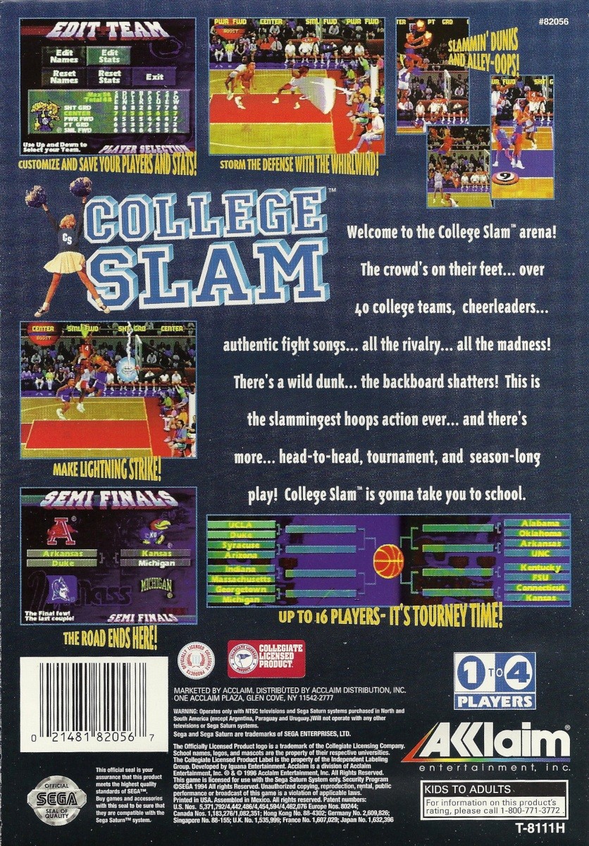 Capa do jogo College Slam