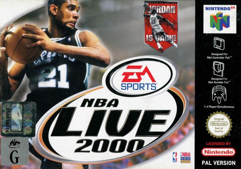 Capa do jogo NBA Live 2000