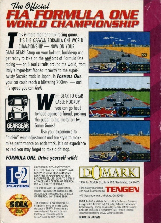 Capa do jogo F1