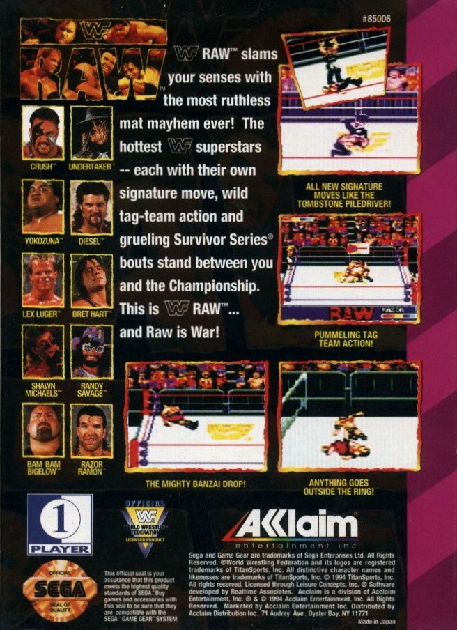 Capa do jogo WWF Raw