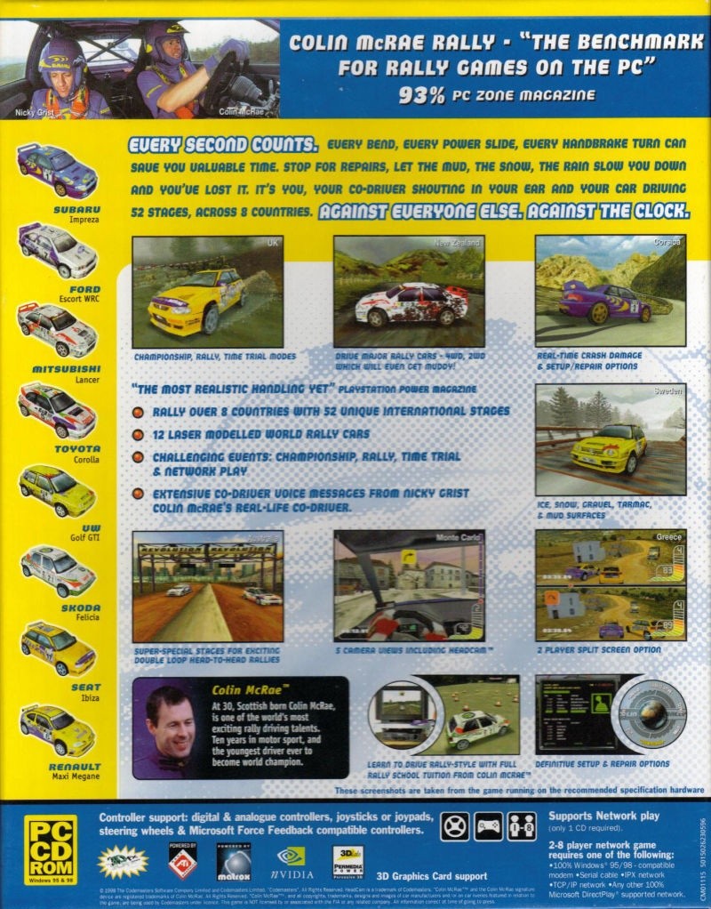 Capa do jogo Colin McRae Rally