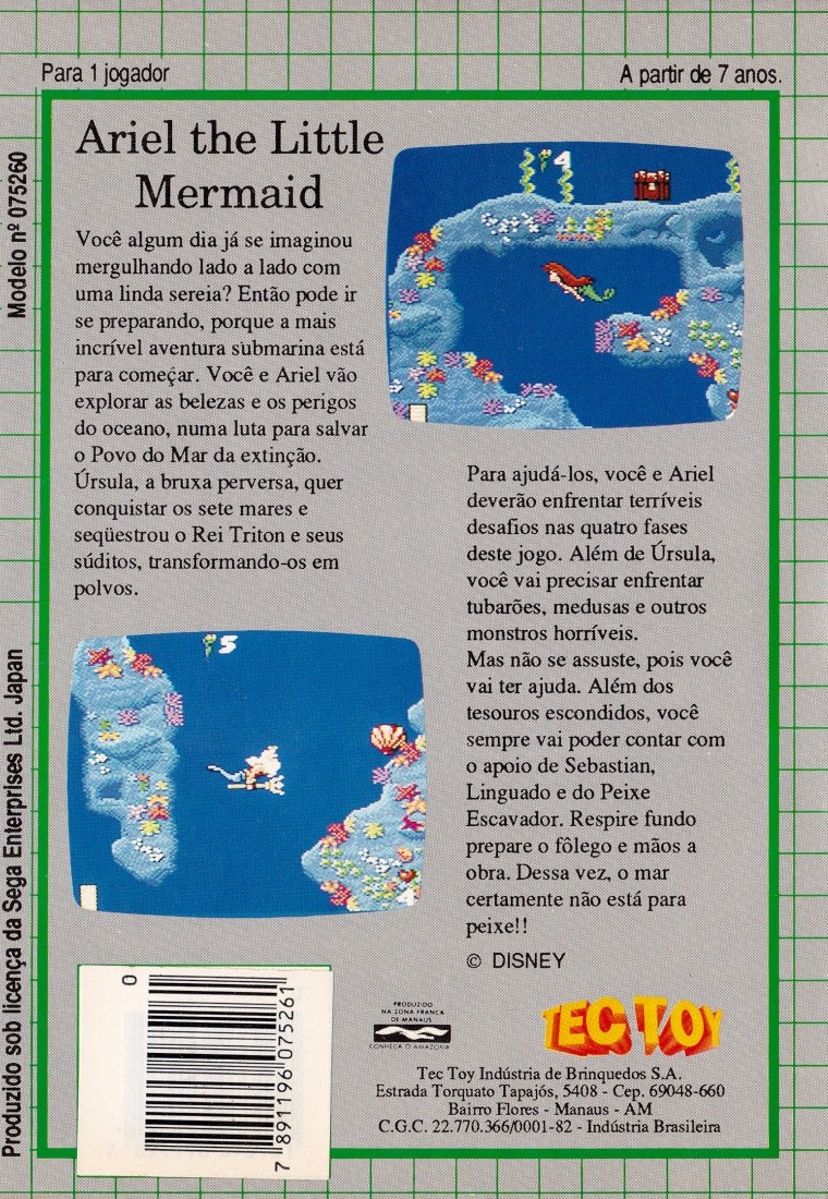 Capa do jogo Ariel the Little Mermaid