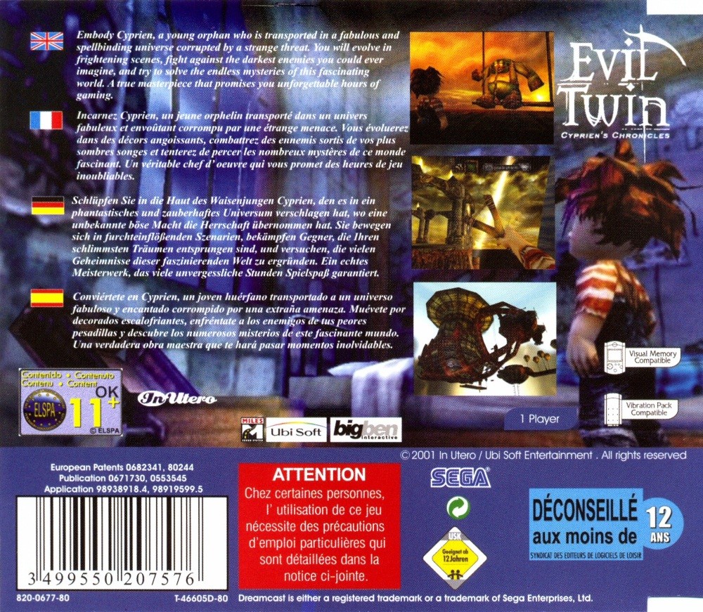 Capa do jogo Evil Twin: Cypriens Chronicles